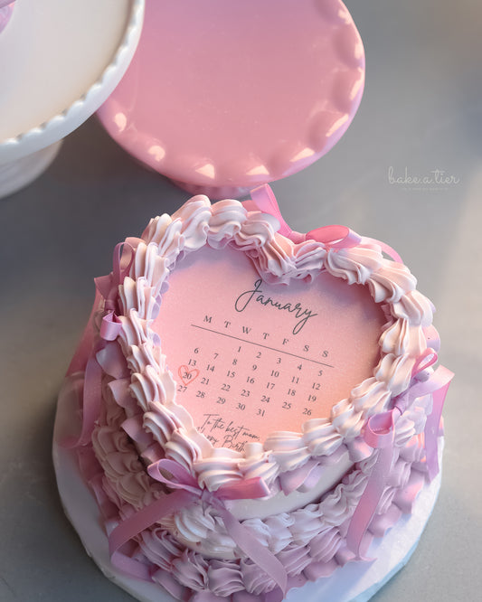 Calendar Heart Cake